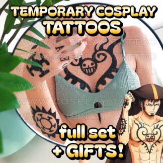Trafalgar Law temporary tattoo set - One Piece cosplay