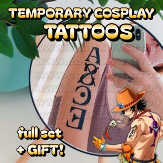 Trafalgar Law temporary tattoo set for One Piece cosplay