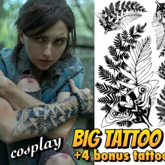 Ellie temporary tattoos - The Last of Us Part II cosplay set