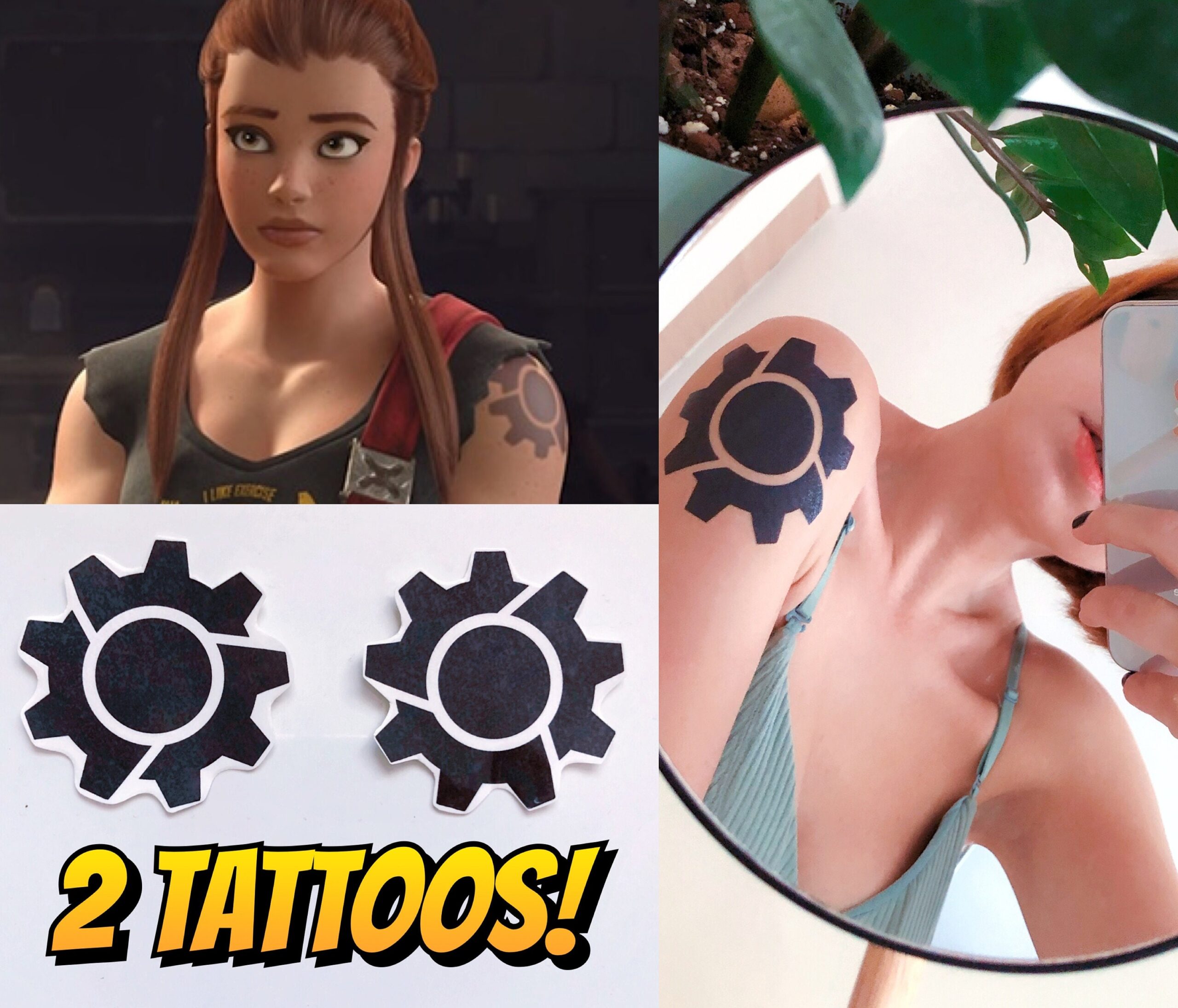 Brigitte Temporary Tattoos – Set of 2 – Overwatch