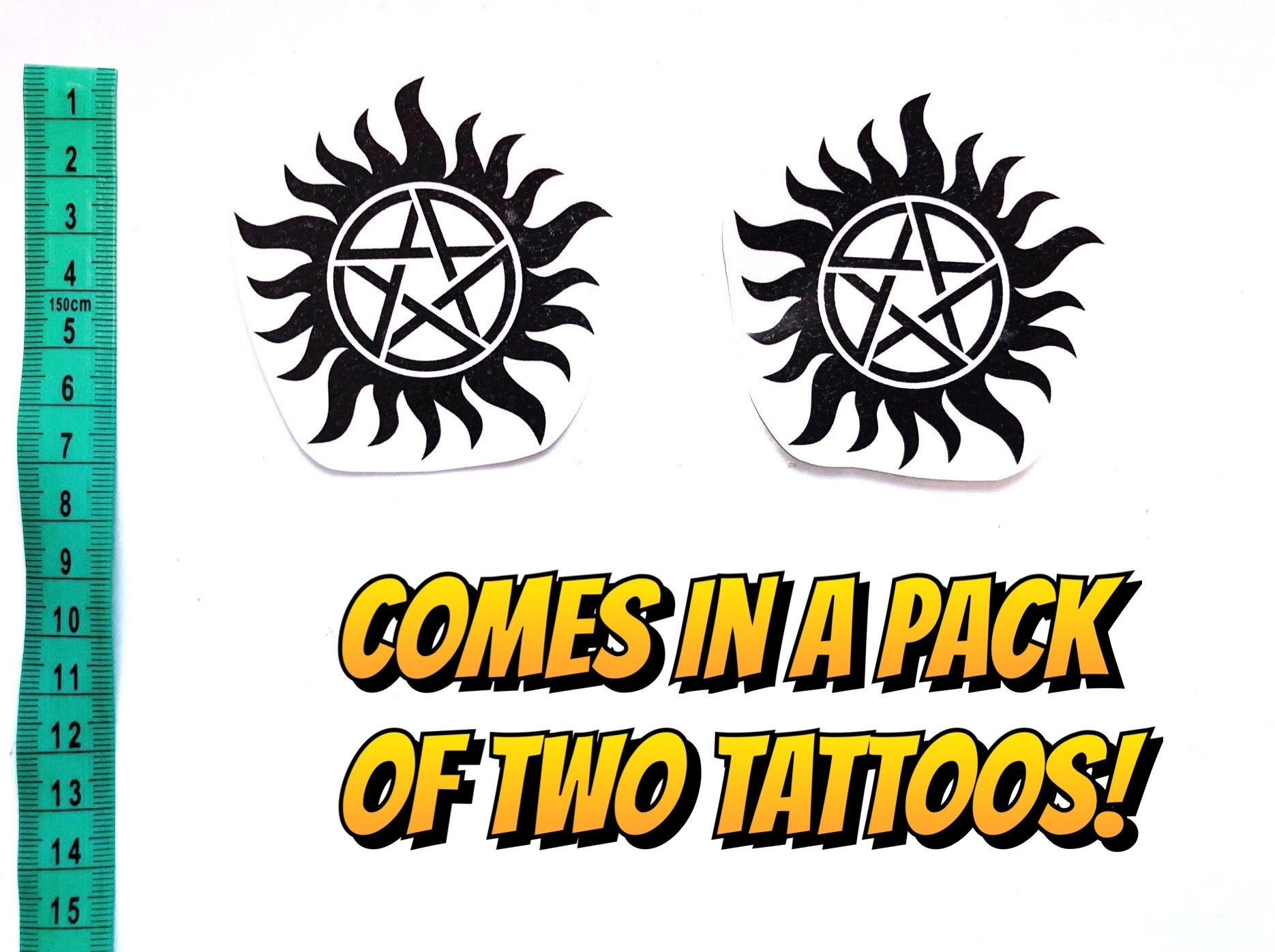 Supernatural Anti-Possession Pentagram Temporary Tattoos – Set of 2