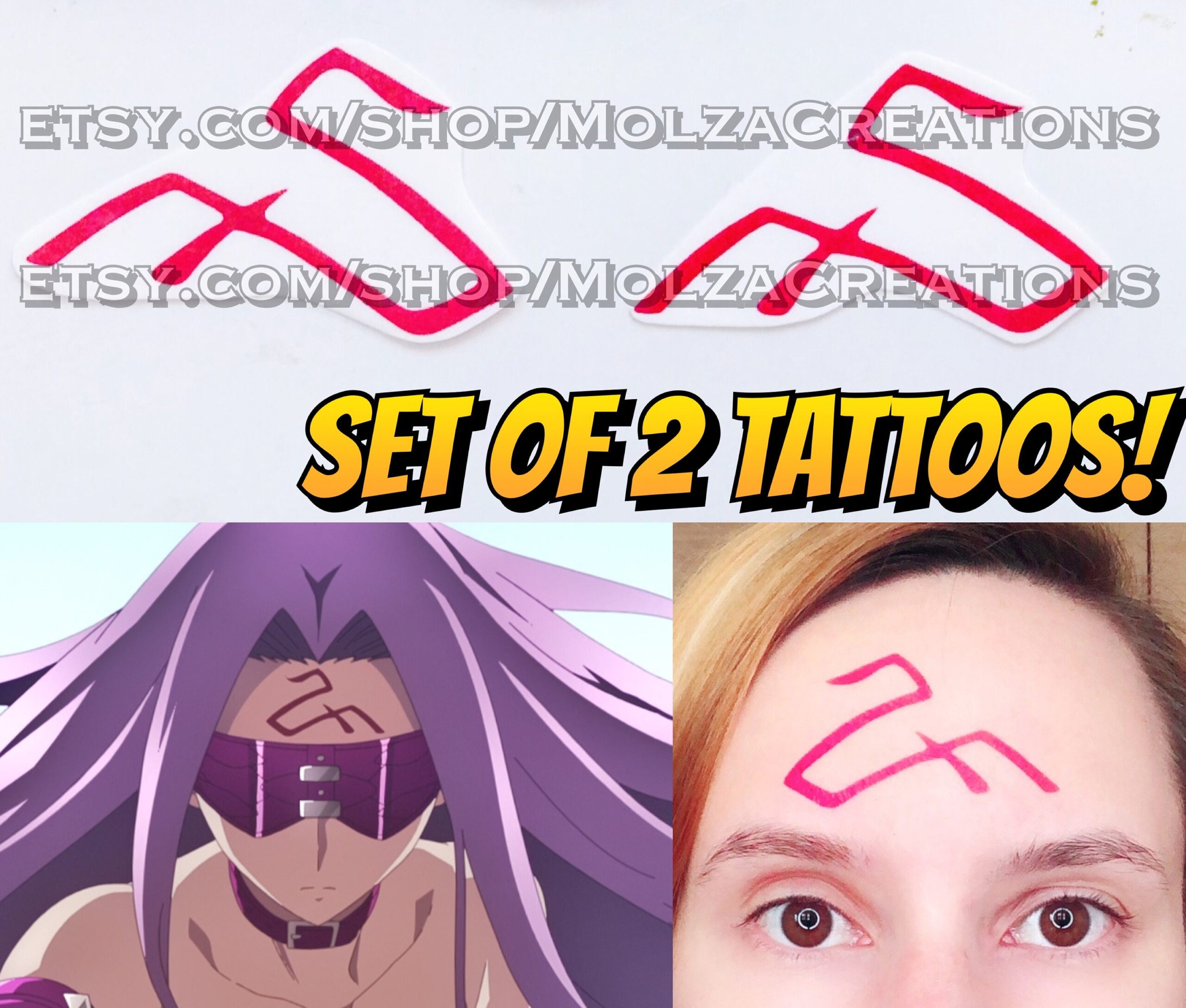 Medusa (Rider) Temporary Tattoos – Set of 2 – Fate/stay night