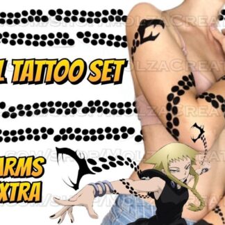 Medusa Arm Temporary Tattoos – Full Cosplay Set – Soul Eater