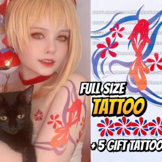 Yoimiya Temporary Tattoo Set – Full Size – Genshin Impact