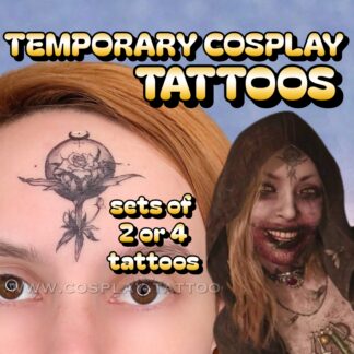Daniela Bela and Cassandra temporary tattoo set from Resident Evil Village